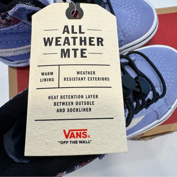 Vans Kids Hi MTE Periwinkle Blue Suede Sneakers Toggle Laces Sz 11 NEW - Picture 10 of 10